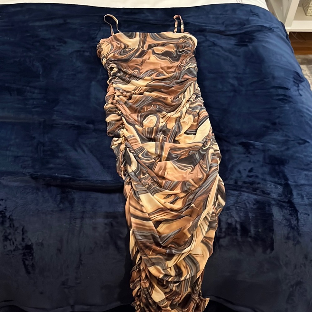 Patterned midi Dress